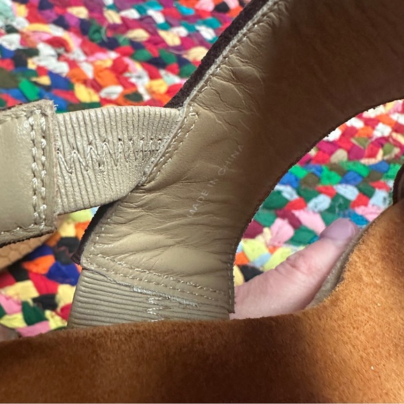 Donald J.Pliner Sport-i-Que Kerry Natural leather Wedge Women's Sandals Size 8 - Picture 7 of 14